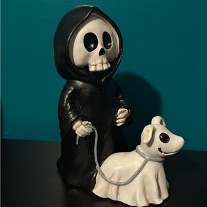 Skeleton Figurine with Dog
